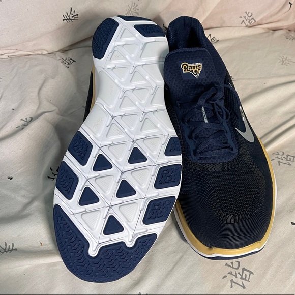 NIKE 15 LA Rams low top fan athletic shoes, navy/gold, logo NWOT - Picture 6 of 7